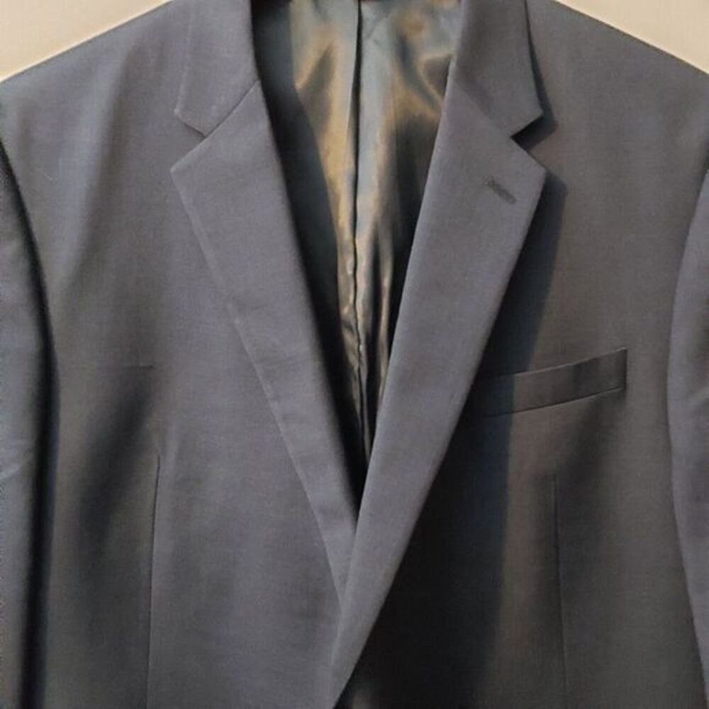 Pronto Uomo 100%‎ Wool Blue Men's Platinum Blazer Sz 48L Executive Fit (Relaxed)